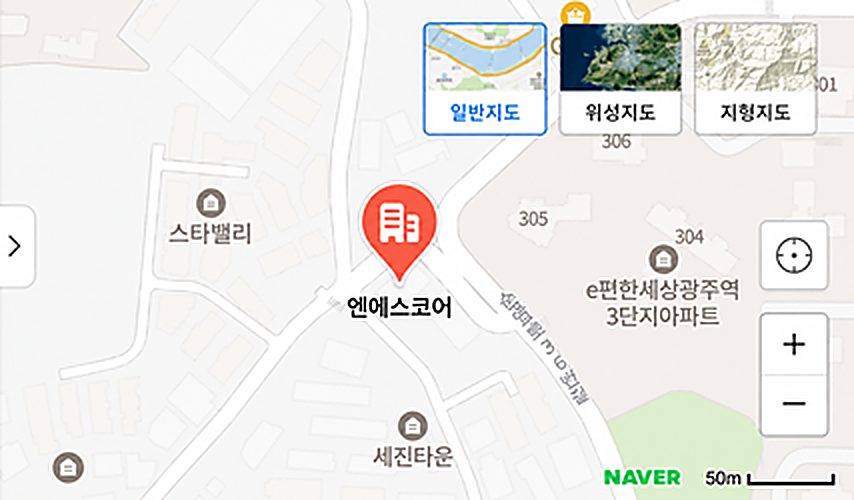 엔에스코어 위치 지도
